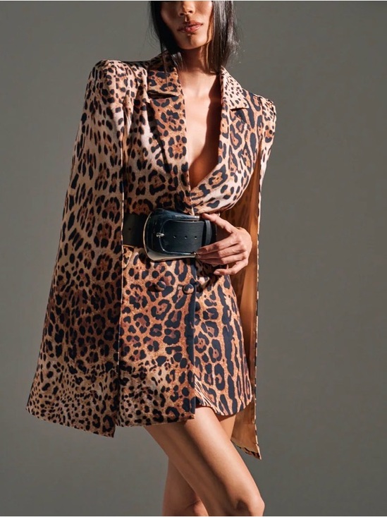AKIRA Jackets & Blazers - New Akira AMINAH LEOPARD PRINT BLAZER DRESS